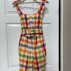 Christopher John Rogers Red and Orange Midi Dress size 8